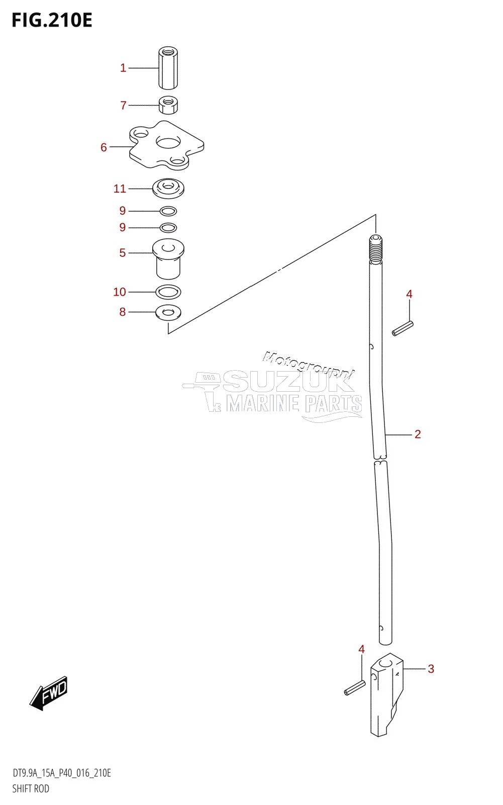 SHIFT ROD (DT9.9AK:P36)