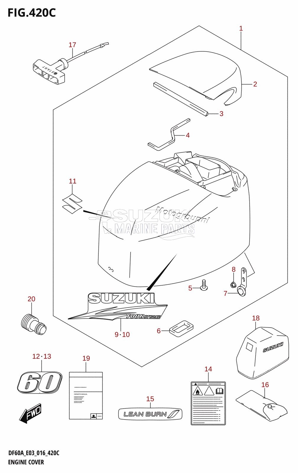 ENGINE COVER (DF60A:E03)