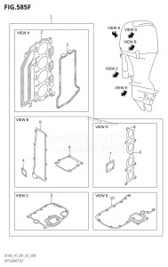 DF115T From 11502F-210001 (E01 E40)  2012 drawing OPT:GASKET SET (DF115Z:E40)