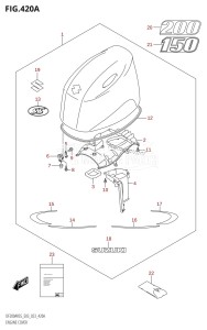 DF150AST From 15004F-140001 (E03)  2021 drawing ENGINE COVER (020,021,022)