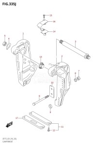 DF175T From 17502F-610001 (E01 E40)  2016 drawing CLAMP BRACKET (DF175T:E01)