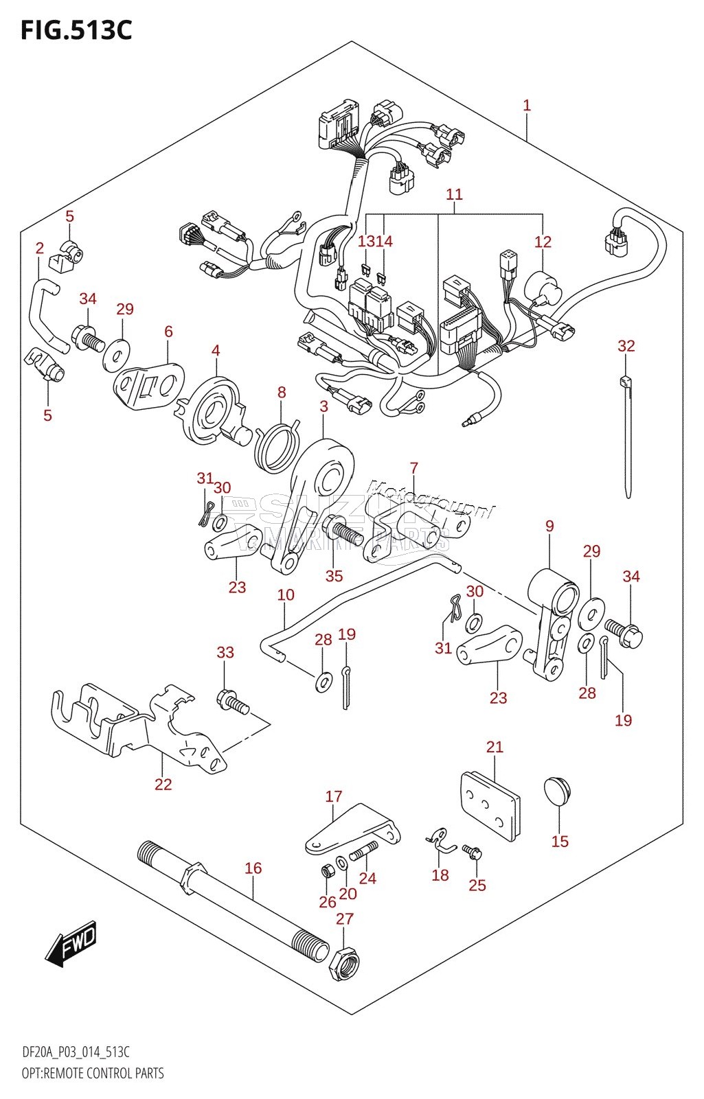 OPT:REMOTE CONTROL PARTS (DF20A:P03)