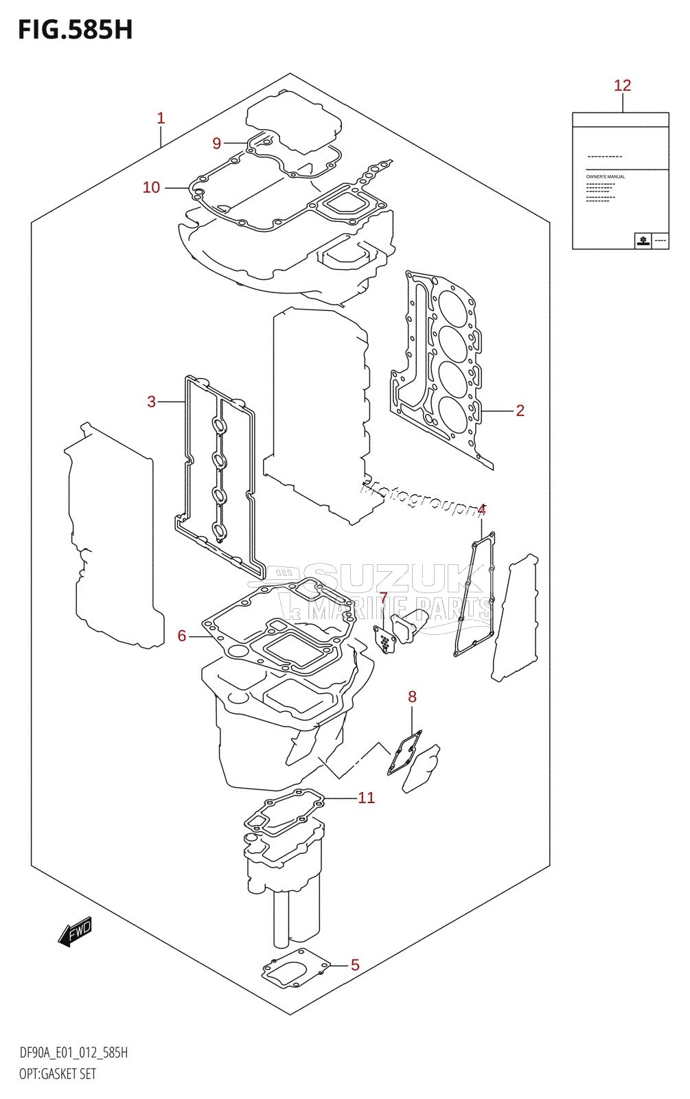 OPT:GASKET SET (DF90A:E40)