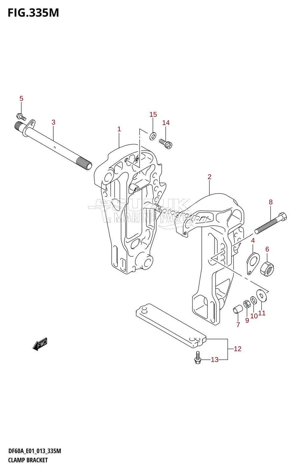 CLAMP BRACKET (DF60ATH:E40)