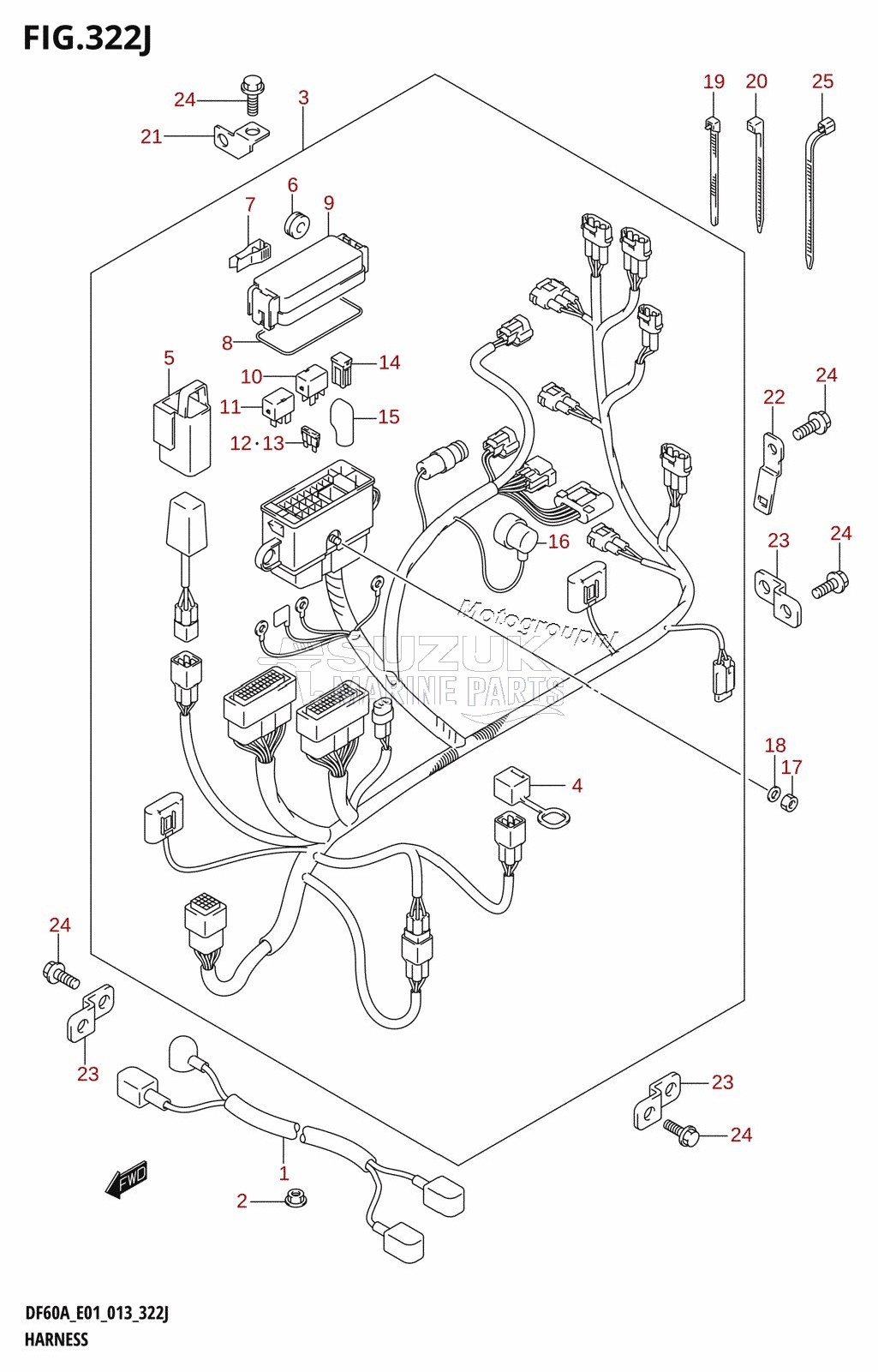 HARNESS (DF60AQH:E01)