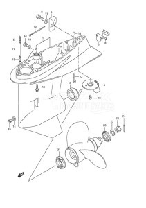 DF 115 drawing Gear Case (C/R)