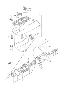 Outboard DF 20A drawing Gear Case