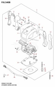 DF350A From 35001F-140001 (E11)  2021 drawing OPT:REMOTE CONTROL ASSY DUAL (022,023)