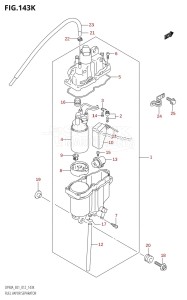 DF80A From 08002F-310001 (E40)  2013 drawing FUEL VAPOR SEPARATOR (DF90ATH:E40)