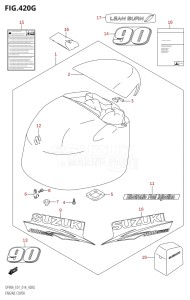 08002F-410001 (2014) 80hp E01 E40-Gen. Export 1 - Costa Rica (DF80A) DF80A drawing ENGINE COVER (DF90A:E01)