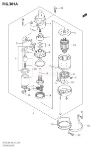 DF70A From 07003F-110001 (E01)  2011 drawing STARTING MOTOR