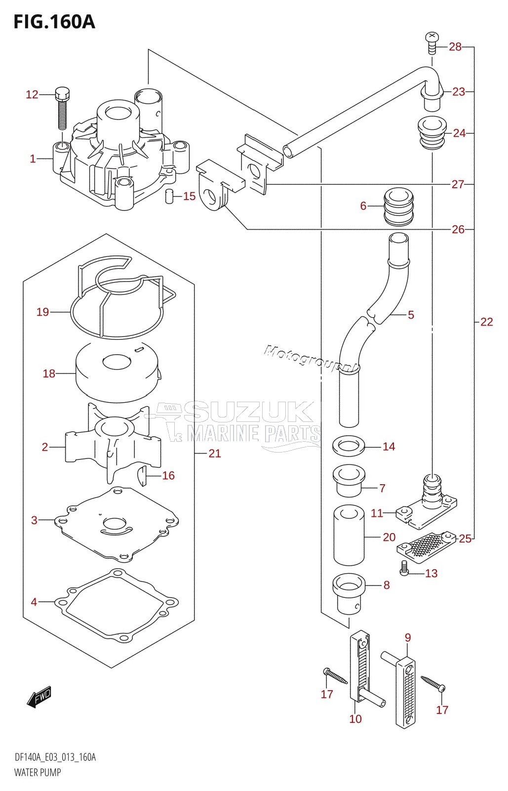 WATER PUMP (DF140AT:E03)