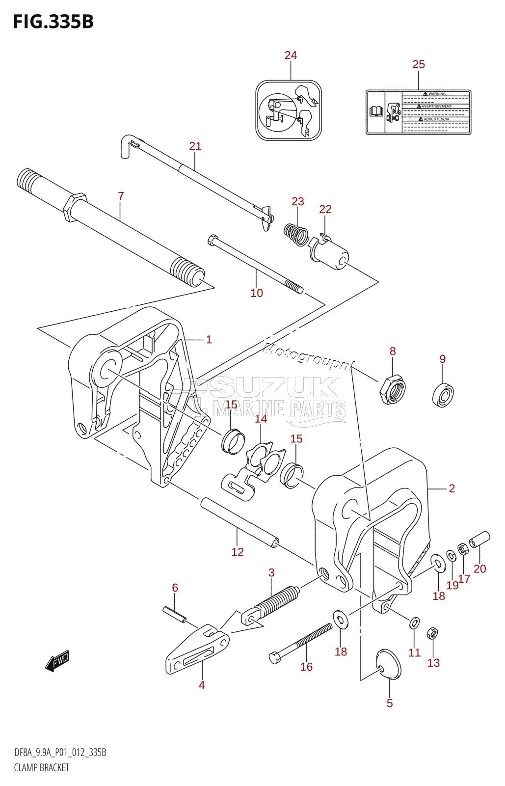 CLAMP BRACKET (DF8AR:P01)