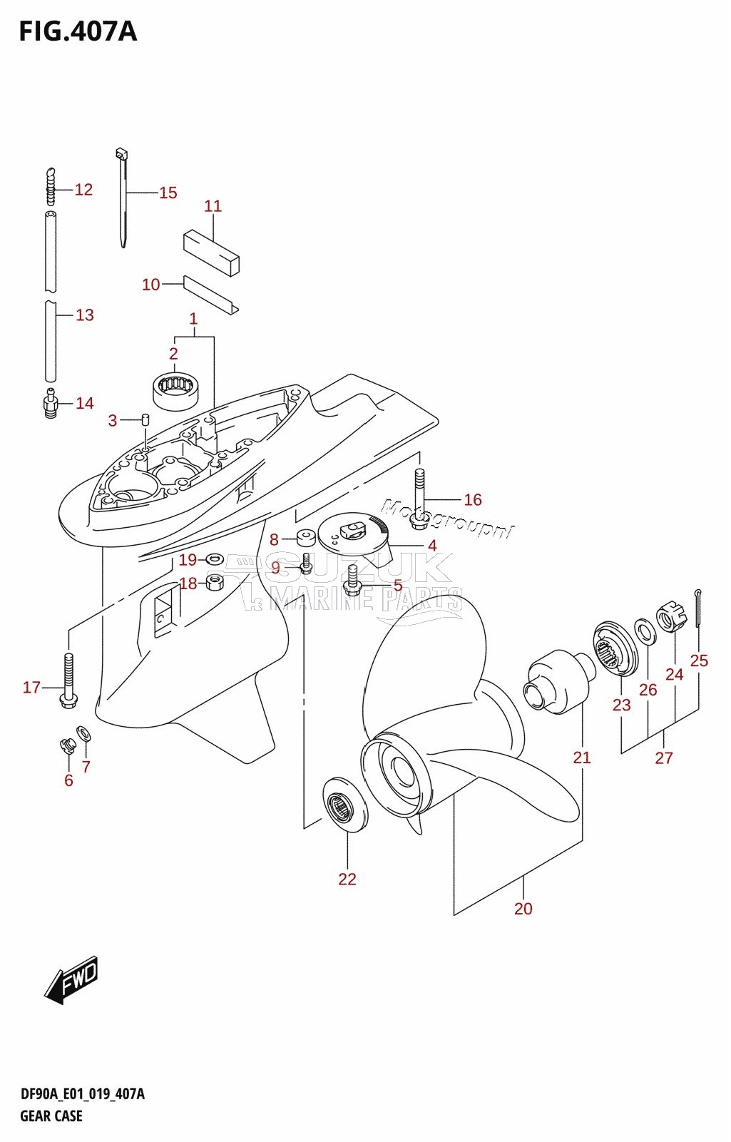 GEAR CASE (DF70A,DF90A,DF100B)