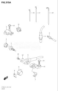 11503F-910001 (2019) 115hp E11 E40-Gen. Export 1-and 2 (DF115AT) DF115A drawing SENSOR (DF100AT)