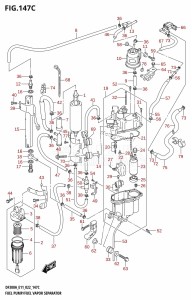 DF250A From 25003P-240001 (E11 E40)  2022 drawing FUEL PUMP /​ FUEL VAPOR SEPARATOR (022:(E01,E03,E11))