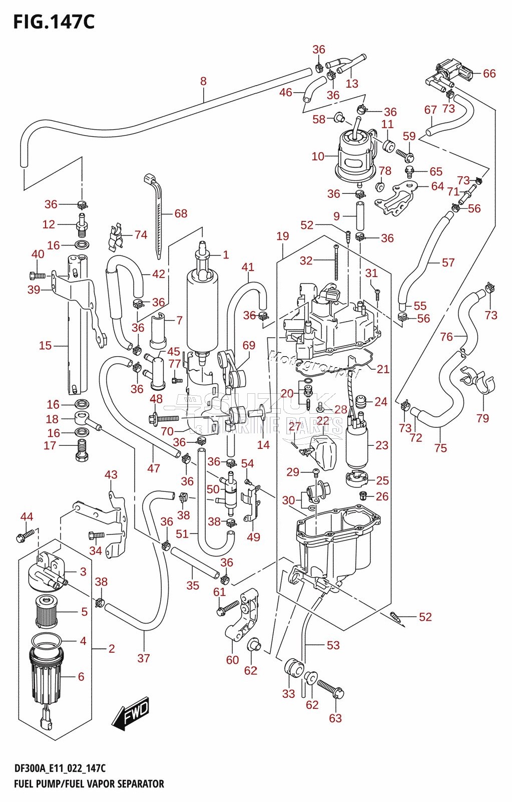 FUEL PUMP /​ FUEL VAPOR SEPARATOR (022:(E01,E03,E11))