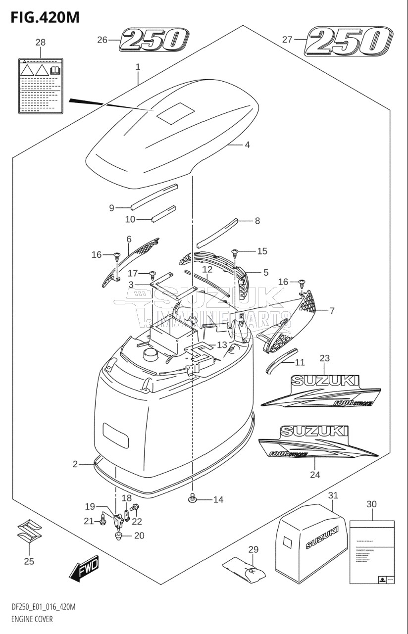 ENGINE COVER (DF250T:E40,DF250Z:E40)