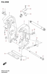 DF225Z From 22503Z-040001 (E01 E03 E40)  2020 drawing CLAMP BRACKET (X-TRANSOM,XX-TRANSOM)