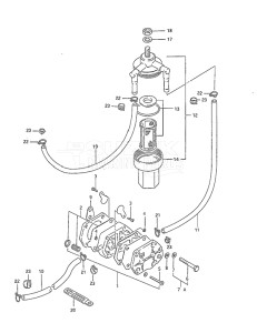 Outboard DT 40 drawing Fuel Pump (1986 to 1994)