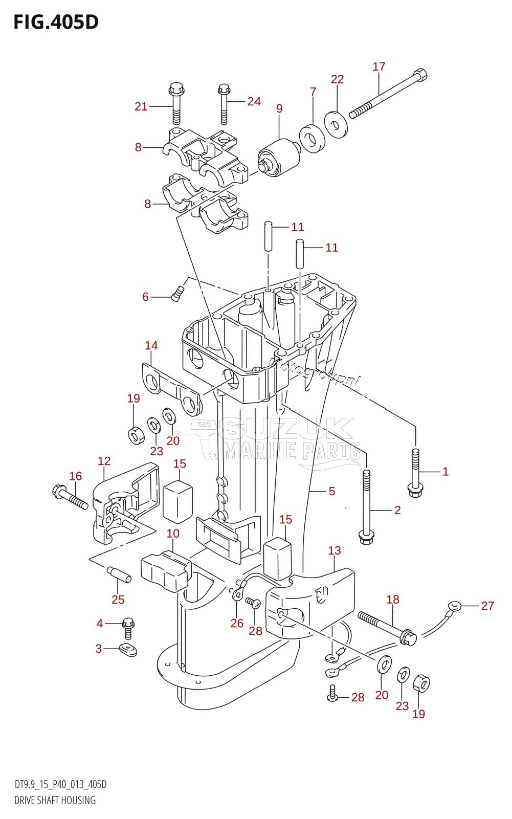 DRIVE SHAFT HOUSING (DT15:P40)