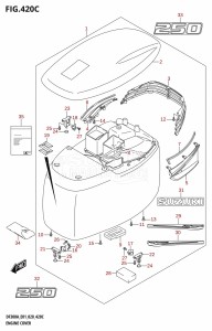 DF250A From 25003P-040001 (E01)  2020 drawing ENGINE COVER (DF250A:E01)