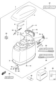 DF 250 drawing Engine Cover