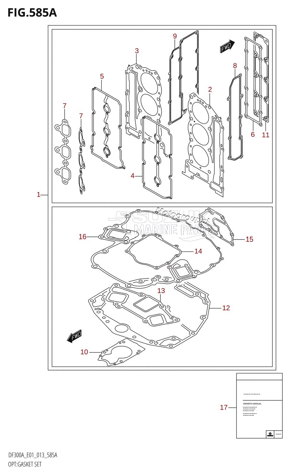 OPT:GASKET SET (DF300A:E01)