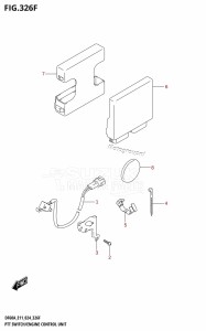 DF50AVT From 05004F-440001 (E03)  2024 drawing PTT SWITCH /​ ENGINE CONTROL UNIT (DF40AQH)