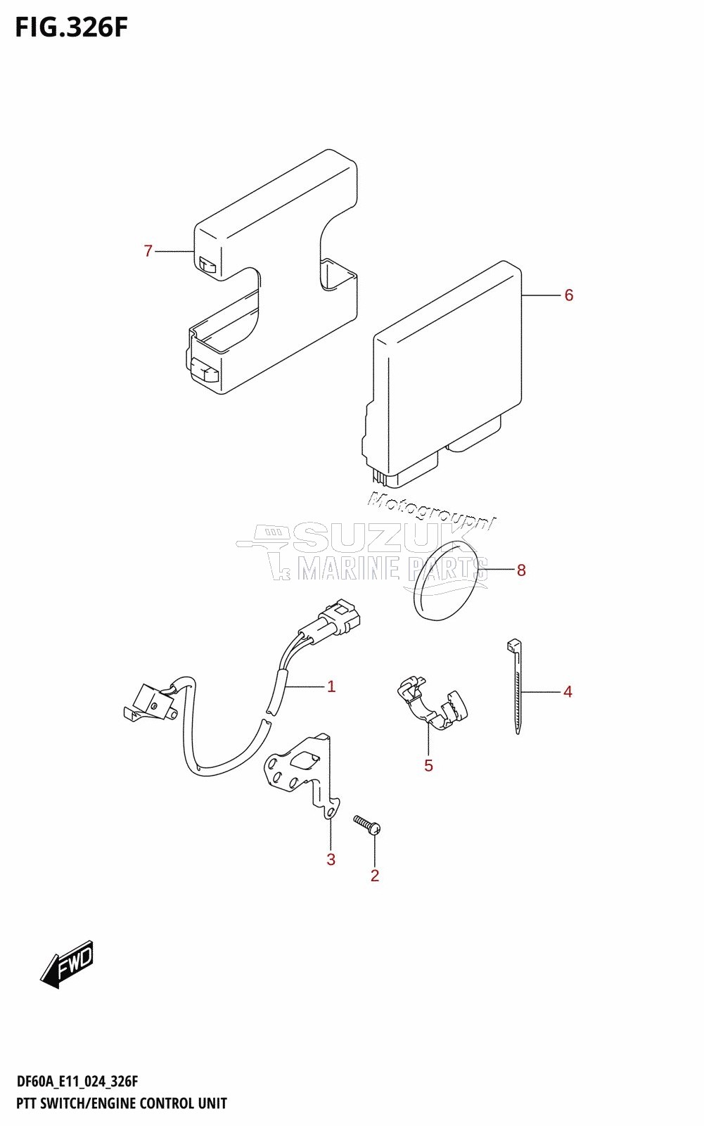 PTT SWITCH /​ ENGINE CONTROL UNIT (DF40AQH)