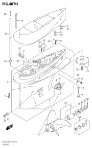 DF200 From 20002F-610001 (E01 E40)  2016 drawing GEAR CASE (DF225Z:E40)