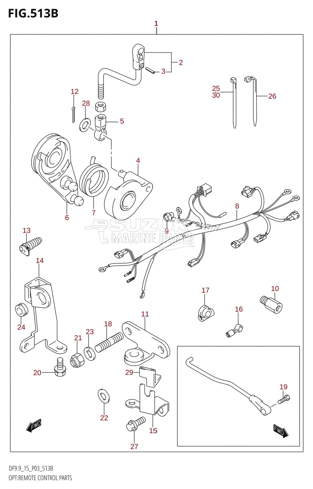 OPT:REMOTE CONTROL PARTS (K5,K6,K7,K8,K9,K10,011)