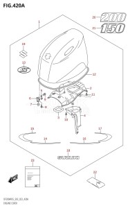 DF200AST From 20004F-240001 (E03)  2022 drawing ENGINE COVER (020,021,022)