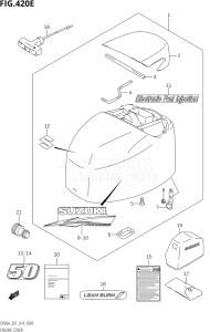 04004F-410001 (2014) 40hp E34-Italy (DF40AST) DF40A drawing ENGINE COVER (DF50A:E01)