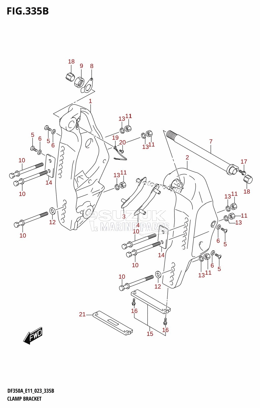 CLAMP BRACKET (DF350AMD,DF300BMD)