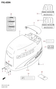 DF40 From 04001F-371001 (E03)  2003 drawing ENGINE COVER (X,Y,K1,K2)