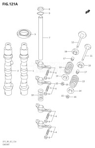 01503F-210001 (2012) 15hp P01-Gen. Export 1 (DF15  DF15R) DF15 drawing CAMSHAFT (DF15:P01)