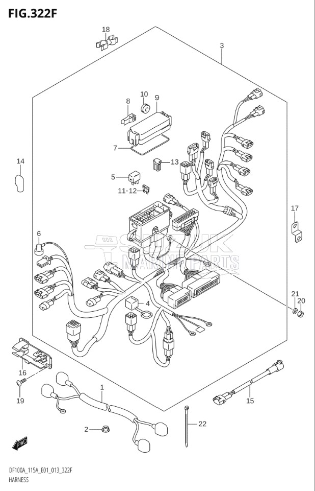 HARNESS (DF115AZ:E40)