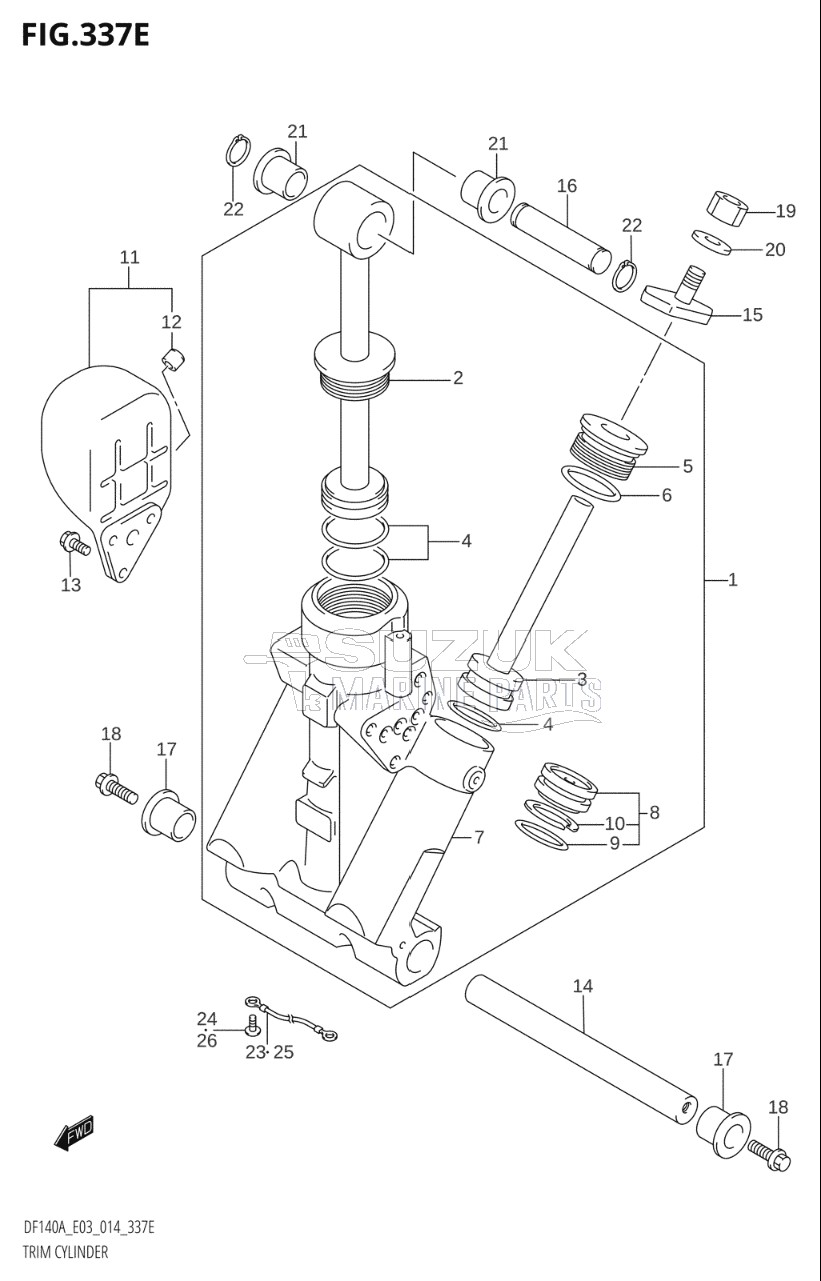 TRIM CYLINDER (DF140AZ:E03)