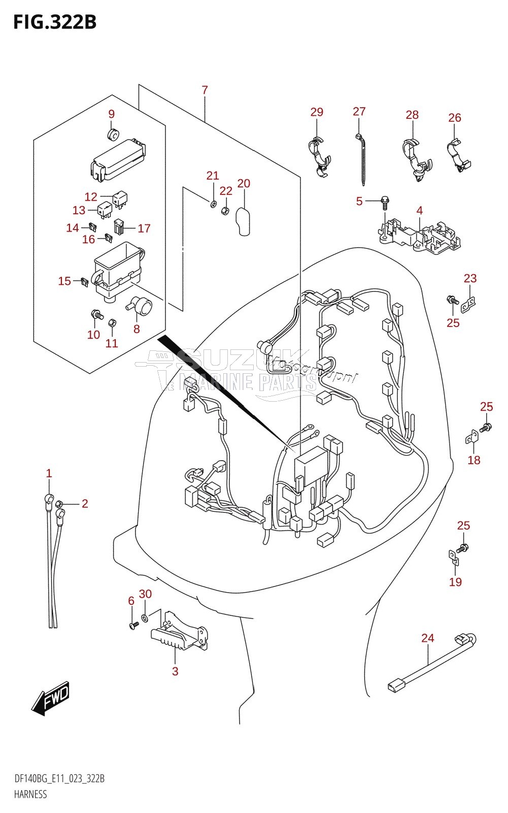 HARNESS ((DF115BG,DF115BZG):(022,023))