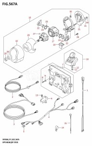 DF350AMD From 35001D-340001 (E11)  2023 drawing OPT:HELM /​ JOY STICK (DF350AMD,DF300BMD)