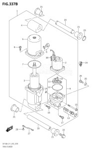 11504F-810001 (2018) 115hp E03-USA (DF115AST) DF115AST drawing TRIM CYLINDER (DF115AT:E40,DF115AZ:E40)