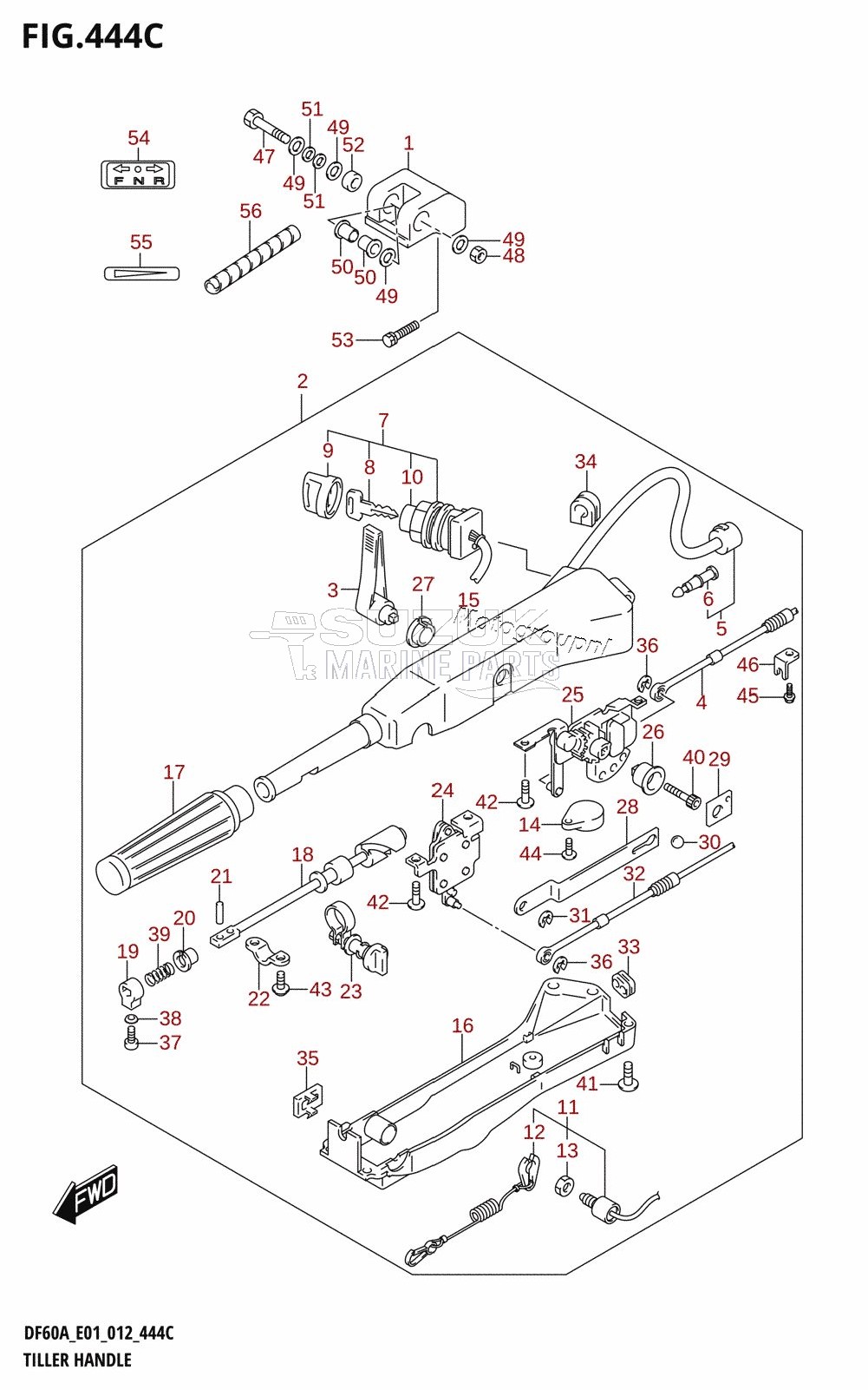 TILLER HANDLE (DF60AQH:E01)