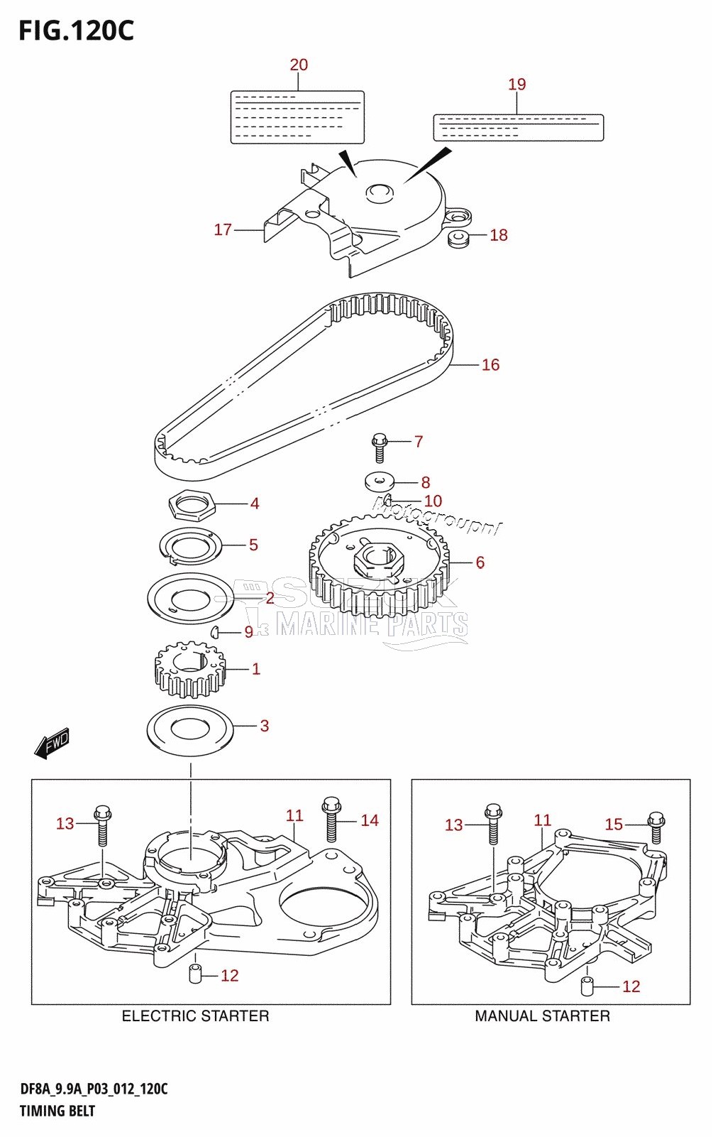 TIMING BELT (DF9.9A:P03)