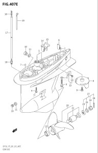 17502Z-210001 (2012) 175hp E01 E40-Gen. Export 1 - Costa Rica (DF175Z) DF175Z drawing GEAR CASE (DF175T:E01)