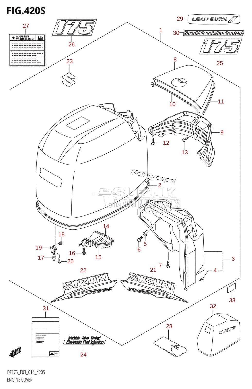 ENGINE COVER (DF175ZG:E03)