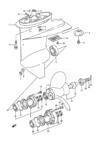 Outboard DT 8c drawing Gear Case