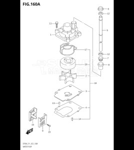 07003F-340001 (2023) 70hp E11 E40-Gen. Export 1-and 2 (DF70A  DF70AT  DF70ATH) DF70A drawing WATER PUMP