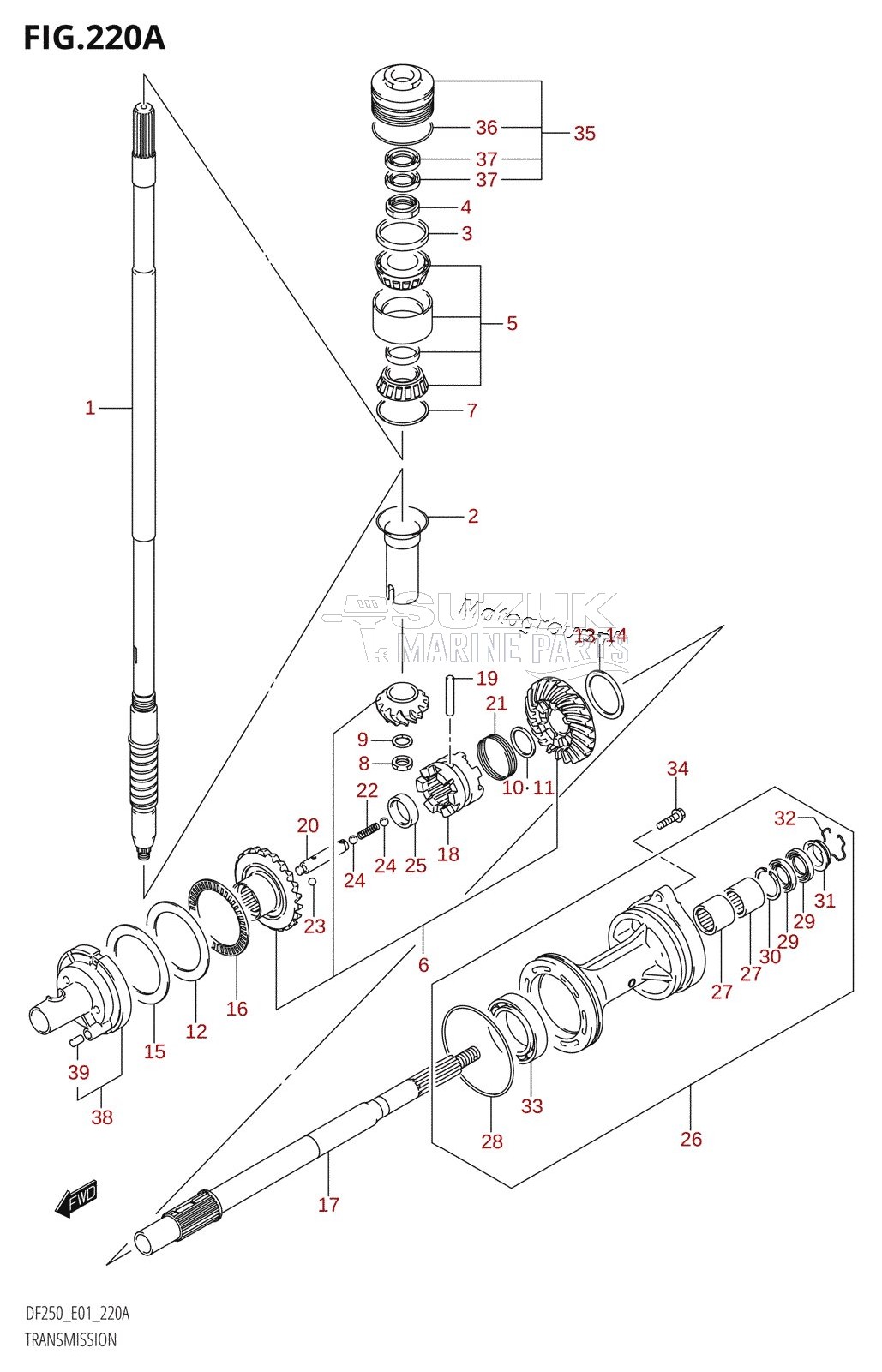 TRANSMISSION (DF200T,DF200WT,DF225T,DF225WT,DF250T)