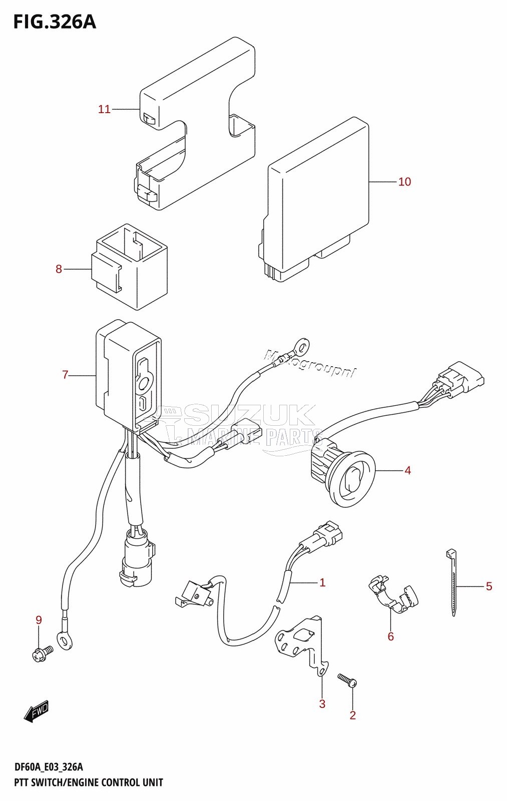 PTT SWITCH /​ ENGINE CONTROL UNIT